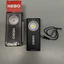 NEBO SLIM Pocket Flashlight | 500 Lumens, Rechargeable Mini EDC Work Light, Magnetic Base & Dimmable Brightness, Durable & Water Resistant, Includes Charging Cable  Black