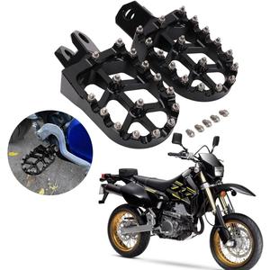 AnXin Dirt Bike Foot Pegs CNC Footpegs Footrest Foot Pedals Rests for DRZ400 2000-2004 DRZ400E 2000-2007 DRZ400S 2000-2024 DRZ400SM 2005-2024 RM250 1989-2006 RM250Z 2001-2006 RMX250 1989-1996 Black