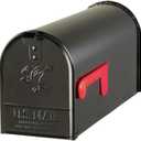 Gibraltar E1100BAM Elite Post-Mount Mailbox, Medium, Black Steel - Quantity 1