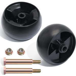 CheeMuii 734-04155 Mower Deck Wheels Kit 2 Pack 5" Deck Gauge Wheels Replace for Cub Cadet 734-04155 Replace for Toro 112-0677 72-025 210-275 with Bolts & Locknuts