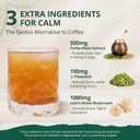 3 x Yerba Mate Instant Tea Powder, 4-in-1 Peach Mango Flavor Super Drink with Prebiotics and Probiotics Lions Mane L-Theanine for Natural Energy & Gut Health, Reduce Brain Fog Low Sugar 30 Servings