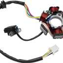 PRO BAT 6 Coil 5 Wire GY6 Stator Magneto 6 Coil Pole for GY6 125cc 150cc Chinese ATVS Quad Bikes Dune Buggy Go Kart UTV Moped Scooter Coolster Roketa Sunl Tank JCL Lance Znen Jonway
