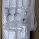 2-Tier Narrow Bathroom Storage Cabinet with Wheels, Plastic Slim Organizer with Adjustable Shelves for Small Spaces,Bathroom, Kitchen, Laundry,Milky White