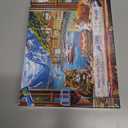 500 Piece Puzzles for Adults Clearance, Seaside Landscape Colorful Houses Window Cats Scenes Challenging Art Puzzle for Gifts Party Games Family Fun, 23" X 15" Dust Free