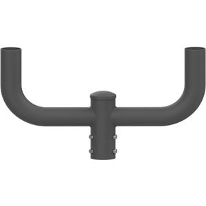 Double Bullhorn Bracket for 2 Lights, 180 Degree Mounting, 2-3/8" Slip Fitter, Steel, Dark Bronze, Pole Mount