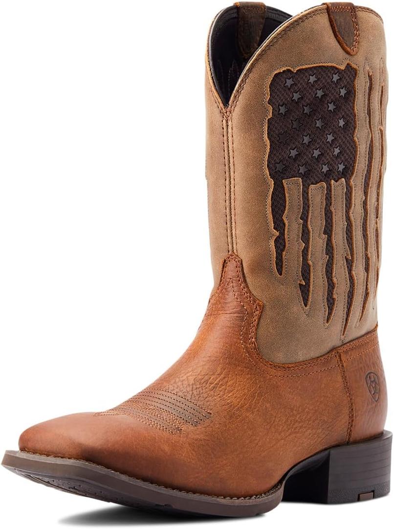 ARIAT Sport My Country Venttek Mens Boot (8, Faithful Brown)