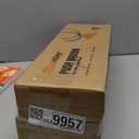 CLEANHOME 24Push Broom Brush for Floor Cleaning with 65 Long Handle and Stiff Bristles, Heavy Duty Brush for Shop, Deck, Garage, Concrete,Indoor and Outdoor Broom,Orange