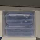 ZPU Egg Holder Camping, 2Pcs 6 Grid Egg Container, Plastic Egg Carrier for Camping Picnic Travel Outdoor Refrigerator Kitchen, Protective Egg Storage Case, Blue