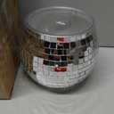 2 Pcs Disco Ball Vases,6" X 6.7" Disco Ball Centerpieces Decor,Silver Mirror Plastic Vase Disco Ball Planter for Wedding,Birthday,Office Table Decorations