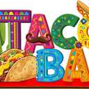 Cinco De Mayo Decorations Wooden Table Centerpiece 11.8 x 6.6 Inches Taco Bar Decorations Cactus Sombrero Taco Bar Tabletop Tiered Tray Decor for Mexican Fiesta Party Decor Supplies
