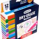 Crayola Take Note Dry Erase Markers for School (12ct) Teacher Supplies, Chisel Tip Whiteboard Markers, Essential Classroom Must Haves, Low Odor