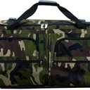 Rockland Rolling Duffel Bag, Black, 22"