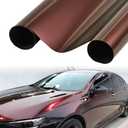12"x60" (1FTx5FT) Chrome Black Charm Red Vinyl Wrap, Gloss Car Wrap Vinyl Roll Adhesive Decal Film Sheet Air Release Auto DIY Decor, High Glossy Self-Adhesive Car Wrapping for Vehicle Exterior