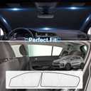 KMF 6pcs Thicken Sun Shades for KIA Sportage 2017-2022 Accessories, Custom Fit Full Car Window Covers for Windshield Side Rear, UV Block and Privacy Blackout for Camping Outdoor
