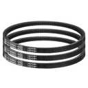 uxcell 3 Pcs AX22 EPDM V-Belt, Raw Edge Cogged Industrial Rubber V Belt 1/2" Width x 22" Inside Circumference