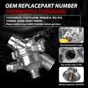 11517546994 Electric Engine Water Pump W/Aluminium Thermostat Compatible with BMW 128i 325i, 330i, 330xi, 328i, 328i xDrive, 328xi, 528i, 528i xDrive, 528xi, 530i, X3, X5, Z4, 2006-2013, L6 3.0L