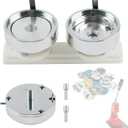2.25 inch/58mm Button Maker Mold - Interchangeable Die Mold for Slide Rail Button Maker Machine - Silver Metal - 1 Piece