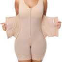 SHAPSHE Faja Compression Moldeadoras Dual Layer Stage 1/2/3 High Compression Tummy Control Full Body Shaper for Women (Beige, XS)