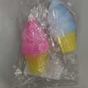 2pcs Ice Cream Squishy, Ice Cream Cone Squishies, Slow Rising Stress Relief Squishy, Summer Toy ( Blue+Pink )