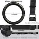PACEARTH Gymnastic Rings 1100lbs Capacity with 14.76ft Adjustable Buckle Straps Pull Up Exercise Rings Non-Slip Rings for Home Gym Full Body Workout