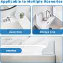 Shower Splash Guards, 2pcs Bathtub Corner Splash Guards Prevent Water Splashing Bathroom Accessories with Self-Adhesive Suitable for Showers, Bath tubs, Kitchen Sinks (9.25"x9.25")