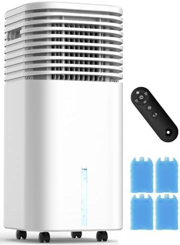 FANCOLE Windowless Portable Air Conditioners with 4Modes & 3Speeds, 15H Timer for Smart Auto-off, 2Gal Tank for 20H Cooling, Evaporative Air Cooler 17 FT Remote, 120° Swing Swamp Cooler No Hose Needed MISSING PARTS