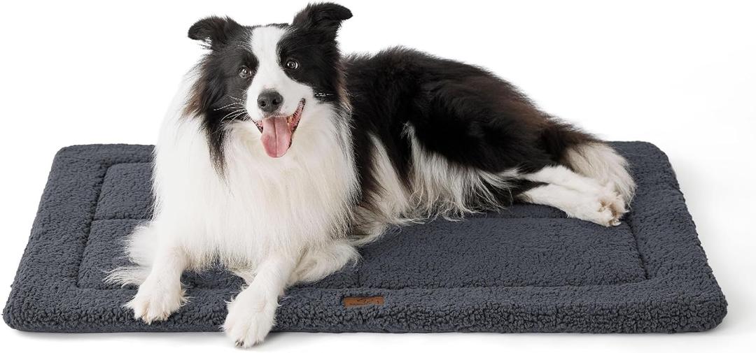 Bedsure Washable Dog Bed for Large Dogs, Reversible Foam Floor Dog Mat, Lightweight Travel Flat Pet Beds for Indoor & Outdoor Dogs (36" x 27", Dark Grey)