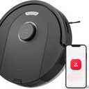 roborock Q5 Pro Robot Vacuum and Mop Combo, 5500Pa Powerful Suction, DuoRoller Brush, LiDAR Navigation, 3D Mapping, Robotic Cleaner for Dirt, Floors, Pet Hair, 240min Runtime, Smart No-Go Zone, Black