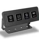 SUNPIE Wireless 4 Gang Switch Panel,Circuit Control Relay System Box Automatic Dimmable Switch Panel Waterproof Multifunction Offroad LED Light Switch Pod Electronic Relay for Truck Car UTV