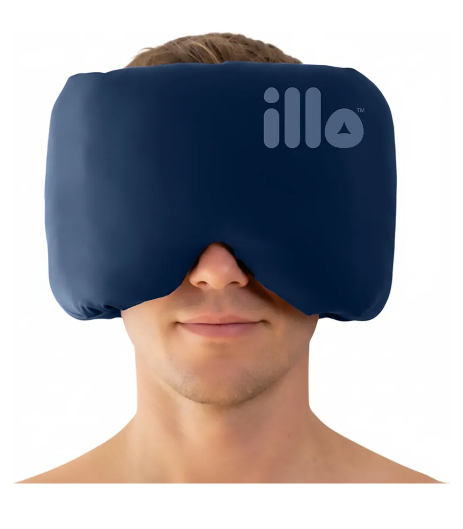 illo Wearable Pillow Sleep Mask | Soft Mulberry Silk Blackout Sleeping & Napping Eye Mask | Best for Home Bed, Work, Camping, Airplane, Side Sleeper | Reversible as Travel Neck Pillow | Women & Men