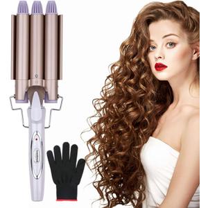 Hair Curling Iron 3-Barrel 22mm Egg Roll Hair Curler Hair Waver Hair Crimper Adjustable Hair Styling Tool
