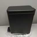 Cesun Bathroom Trash Can with Lid, 2.6 Gallon Small Black Bathroom Garbage Can Soft Close, Stainless Steel Waste Basket with Step Pedal for Bedroom, Laundry Room, Living Room, Home Office, Toilet, RV