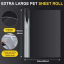 Beeveer 1 Roll of 42 x 96 Inch Extra Large PET Sheets, Transparent Clear Flexible Plastic Sheet for Craft, Picture Frames, Sign Blank, DIY Display Project, Protective Barriers