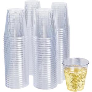 1oz 200 pcs Premium Clear Shot Glasses. Disposable Clear Cups for Wine Tasting, Vodka, Whiskey, jelly shot, sample Cups For Party and Gathering. (200, 1oz)