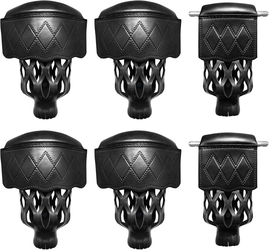 Billiard Pool Table Pockets Heavy Duty PU Leather Billiard Pockets Set of 6Including 4 Corner Pockets and 2 Side Pockets,Black