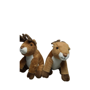 Plush Deer Stuffed Animal Set  Of 2  Plush Deers   for Kids Christmas Birthday Gift Winter Holiday Party Favor Decors(Sitting)