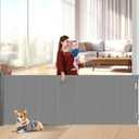 120 inch Retractable Baby Gates 42 inch Tall, Retractable Gate with Reinforced Strip Design to Prevent Crawling Through, 10 FT Extra Wide Retractable Dog Gate for Indoor/Outdoor