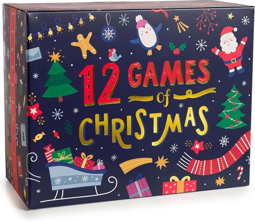 Gutter Games 12 Games of Christmas - Family Game Night Pack for Kids and Teens - Hilarious Christmas Party Games for Adults and Family Party - Complete Entertainment Package - Multicolor (Small)