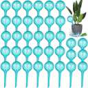 Amyhill 36 Pcs Plant Watering Globes Plastic Self Watering Bulbs Automatic Plant Watering Devices Garden Flower Waterer for Plant Indoor Outdoor Decoration Vacation, Lake Blue