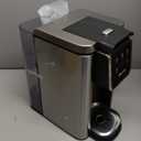 Single Serve Coffee Maker for K-Cup Pod and Grounds, Hot and Iced Coffee Maker, 6 to 14oz Brew Sizes, 50oz Removable Reservoir, Strong Button Feature, Fit 6.5" Mugs, Stainless Steel, Black