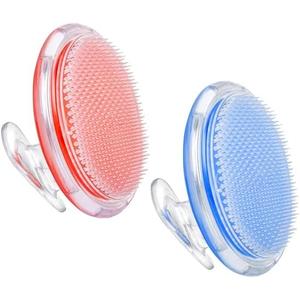 Dylonic Exfoliating Body Scrub Razor Bump Brush, Ingrown Hairs Solution Pads - After Waxing Skin Care Exfoliator for Body Shaving Irritation, Strawberry Legs, Armpit, Bikini Body Exfoliator Scrubber (2pk Orange/Blue)
