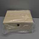 13.8x9.9x6.7-Inch/ 3.33-Gal. X-Large Unfinished Wooden Box for DIY Crafts & Storage with Hinges & Retro Front Clasps - Natural Pine - Smooth Paintable Surface