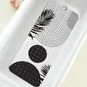 Bathtub Mat Non Slip, Bohemia Extra Long Bath tub Mat Shower Floor Mat with Suction Cups and Drain Holes for Adults Kids Elderly 40 X 16 Inch (39.5" x 15.8" (Rectangular), Black)