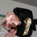2 PCS Kids Bonnet for Girls Double Layer Silk Satin Bonnet Sleep Cap for Child Curly Natural Hair 3-12Y (Pink&Black)