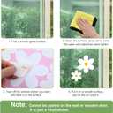 96 Pcs Flower Window Clings Cute Daisy Glass Window Stickers PVC Spring Windows Decals Static Floral Decoration for Home Office School Party Glass Windows Decor