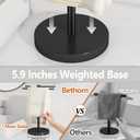 Hand Towel Stand, Stainless Steel Towel Holder for Bathroom Countertop, 15.2 Inch S-Shape Weighted Base Standing Hand Towel Rack Bar Holds 2 Towels for Kitchen Vanity, Black