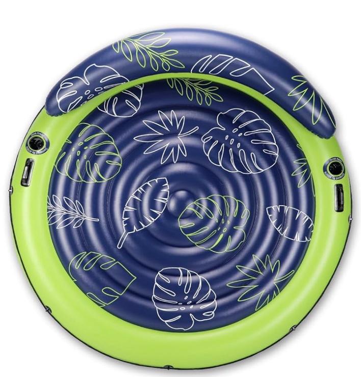 Pool Float for Adults Heavy Duty, Tanning Pool with Cup Holder for Beach, Lake, Party