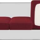 H.VERSAILTEX Super Stretch Couch Cushion Covers Sofa Cushion Slipcovers Jacquard Fabric Individual Seat Couch Slipcover Sets for Pets with Elastic Bottom(3 Packs Cushion Sofa Covers, Burgundy Red)