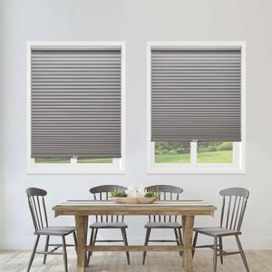 Cordless Blackout Shade, Grey, 34 1/4" W