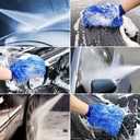 High Pressure Power Washer Wand, Hydro Jet Water Wand Pressure Sprayer,Flexible Garden Watering Wand with 3 Hose Nozzle Universal Hose End for Car Pet Window Patio Gutter Cleaning Tool Black
